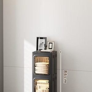 Tủ nhựa gấp gọn đựng quần áo đa năng cửa trong suốt chống bụi img 08 32