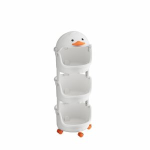 Kệ nhựa đa năng 4 tầng hình vịt đựng đồ chơi và vật dụng cho bé img 08 46