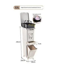 Thùng rác phân loại nhựa PP có nắp bàn đạp tiện lợi cho gia đình img 08 62