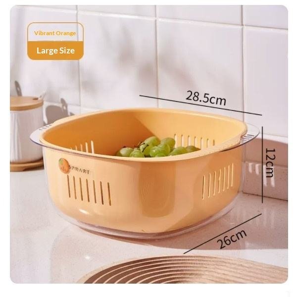 Rổ nhựa PP 2 tầng đa năng rửa rau củ quả tiện dụng cho nhà bếp Rổ nhựa PP 2 tầng đa năng rửa rau củ quả tiện dụng cho nhà bếp - Ảnh 9