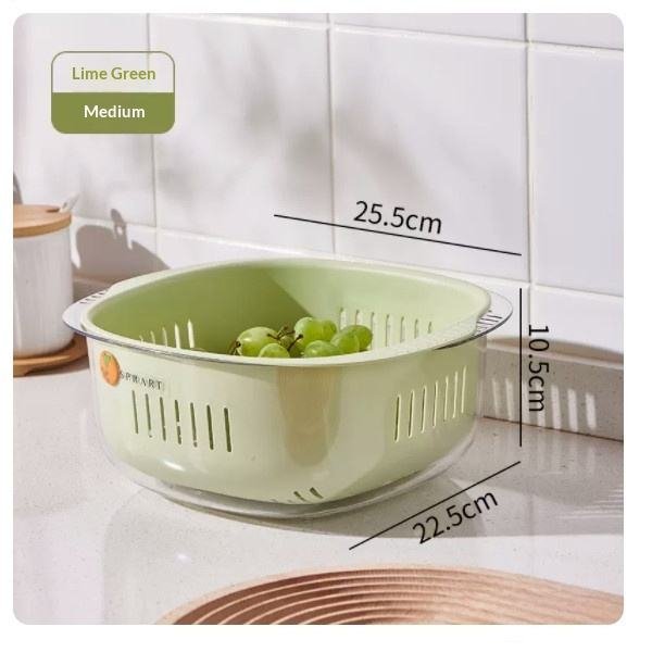 Rổ nhựa PP 2 tầng đa năng rửa rau củ quả tiện dụng cho nhà bếp Rổ nhựa PP 2 tầng đa năng rửa rau củ quả tiện dụng cho nhà bếp - Ảnh 10