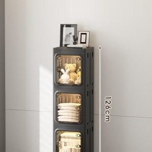 Tủ nhựa gấp gọn đựng quần áo đa năng cửa trong suốt chống bụi img 10 12