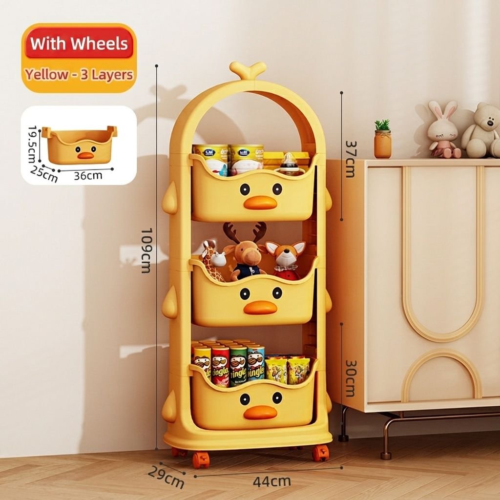 Kệ nhựa đa năng hình vịt vàng 3 tầng đựng đồ chơi thực phẩm Kệ nhựa đa năng hình vịt vàng 3 tầng đựng đồ chơi thực phẩm - Ảnh 11