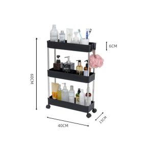 Kệ nhựa 4 tầng thép không gỉ đa năng có bánh xe đựng đồ phòng tắm nhà bếp img 10 6