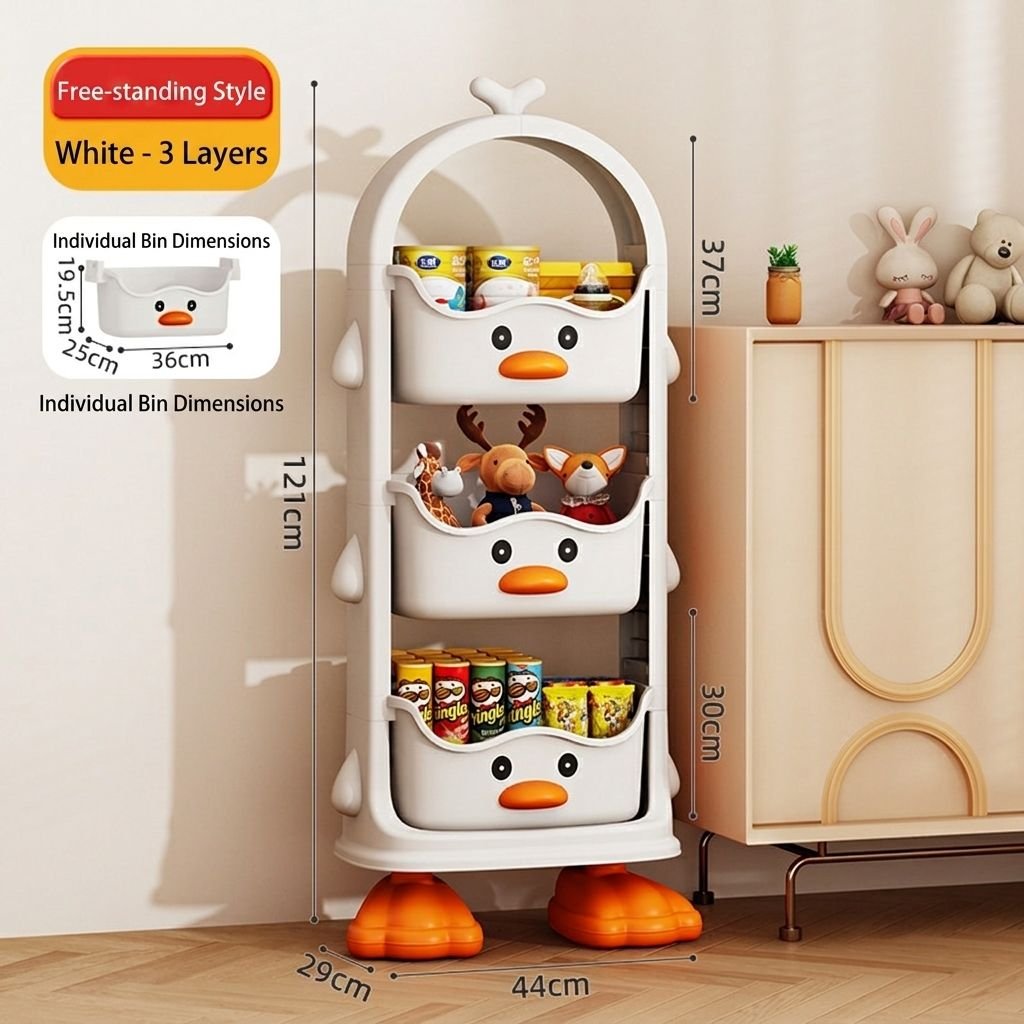 Kệ nhựa đa năng hình vịt vàng 3 tầng đựng đồ chơi thực phẩm Kệ nhựa đa năng hình vịt vàng 3 tầng đựng đồ chơi thực phẩm - Ảnh 12