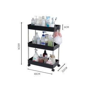 Kệ nhựa 4 tầng thép không gỉ đa năng có bánh xe đựng đồ phòng tắm nhà bếp img 11 4