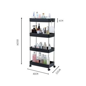 Kệ nhựa 4 tầng thép không gỉ đa năng có bánh xe đựng đồ phòng tắm nhà bếp img 12 2