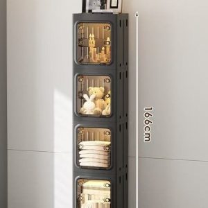 Tủ nhựa gấp gọn đựng quần áo đa năng cửa trong suốt chống bụi img 12 7