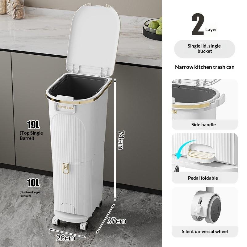 Thùng rác nhựa PP 2 ngăn bàn đạp & ngăn kéo tiện lợi cho nhà bếp Thùng rác nhựa PP 2 ngăn bàn đạp & ngăn kéo tiện lợi cho nhà bếp - Ảnh 14