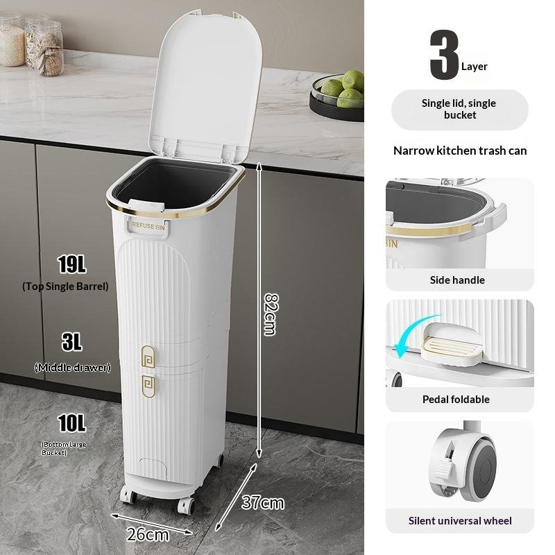 Thùng rác nhựa PP 2 ngăn bàn đạp & ngăn kéo tiện lợi cho nhà bếp Thùng rác nhựa PP 2 ngăn bàn đạp & ngăn kéo tiện lợi cho nhà bếp - Ảnh 15
