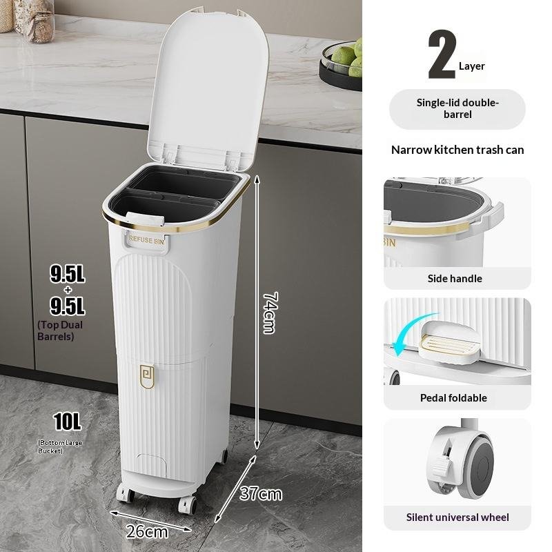 Thùng rác nhựa PP 2 ngăn bàn đạp & ngăn kéo tiện lợi cho nhà bếp Thùng rác nhựa PP 2 ngăn bàn đạp & ngăn kéo tiện lợi cho nhà bếp - Ảnh 16