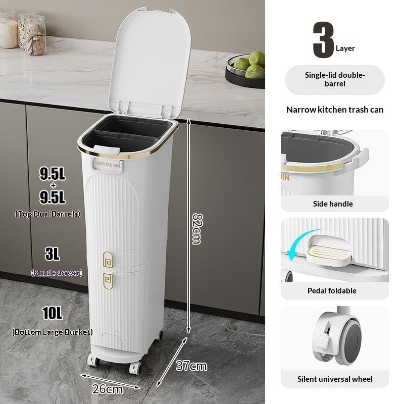 Thùng rác nhựa PP 2 ngăn bàn đạp & ngăn kéo tiện lợi cho nhà bếp Thùng rác nhựa PP 2 ngăn bàn đạp & ngăn kéo tiện lợi cho nhà bếp - Ảnh 17