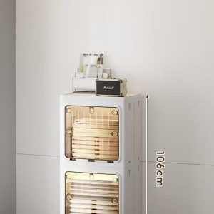 Tủ nhựa gấp gọn đựng quần áo đa năng cửa trong suốt chống bụi img 17