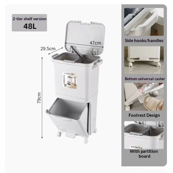 Thùng rác nhựa PP 2 tầng 34L có nắp đạp chân cho nhà bếp tiện lợi Thùng rác nhựa PP 2 tầng 34L có nắp đạp chân cho nhà bếp tiện lợi - Ảnh 18