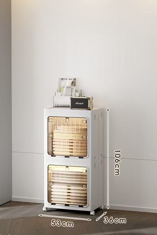 Tủ nhựa gấp gọn đựng quần áo đa năng cửa trong suốt chống bụi Tủ nhựa gấp gọn đựng quần áo đa năng cửa trong suốt chống bụi - Ảnh 18