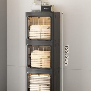 Tủ nhựa gấp gọn đựng quần áo đa năng cửa trong suốt chống bụi img 18