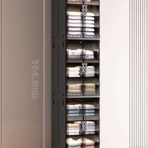 Kệ lưu trữ đa tầng nhựa cao cấp cửa từ tính cho phòng khách, phòng trẻ em img 19 1