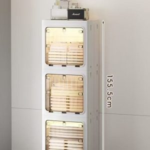 Tủ nhựa gấp gọn đựng quần áo đa năng cửa trong suốt chống bụi img 19