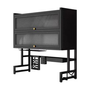 Kệ Đựng Đồ Nhà Bếp 2 Ngăn Cửa Trong Suốt Chống Bụi Nhập Khẩu
