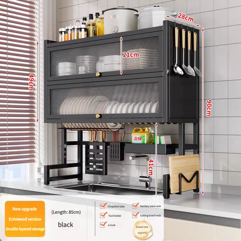 Kệ Đựng Đồ Nhà Bếp 2 Ngăn Cửa Trong Suốt Chống Bụi Nhập Khẩu Kệ Đựng Đồ Nhà Bếp 2 Ngăn Cửa Trong Suốt Chống Bụi Nhập Khẩu - hình 5