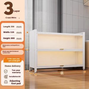 Kệ Đựng Đồ Nhà Bếp 3 Tầng Bằng Kim Loại Chống Bụi Nhập Khẩu - hình 1