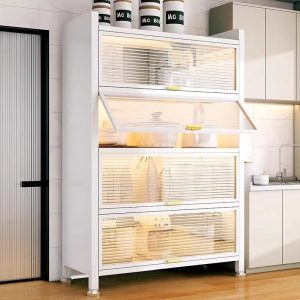 Kệ Đựng Đồ Nhà Bếp 3 Tầng Bằng Kim Loại Chống Bụi Nhập Khẩu - hình 2