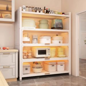 Kệ Đựng Đồ Nhà Bếp 3 Tầng Bằng Kim Loại Chống Bụi Nhập Khẩu - hình 4