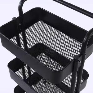Kệ Đựng Đồ Nhà Bếp 3 Tầng Thép Carbon Màu Đen Có Bánh Xe Nhập Khẩu Kệ Đựng Đồ Nhà Bếp 3 Tầng Thép Carbon Màu Đen Có Bánh Xe Nhập Khẩu - hình 2