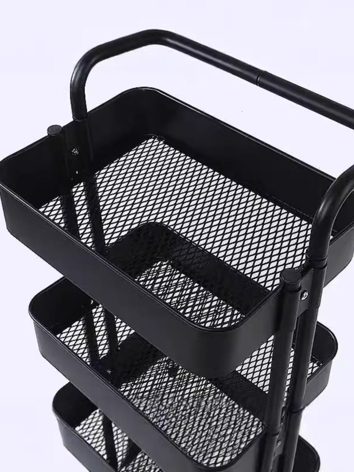 Kệ Đựng Đồ Nhà Bếp 3 Tầng Thép Carbon Màu Đen Có Bánh Xe Nhập Khẩu Kệ Đựng Đồ Nhà Bếp 3 Tầng Thép Carbon Màu Đen Có Bánh Xe Nhập Khẩu - hình 2