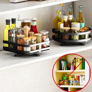 Kệ Đựng Gia Vị Xoay 360 Độ 5 Tầng Thép Không Gỉ Nhập Khẩu - hình 1