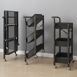 Kệ Đựng Nhà Bếp 3 Tầng Bằng Kim Loại Có Bánh Xe Di Động Nhập Khẩu - hình 1