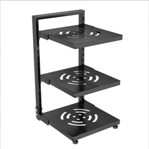 Kệ Đựng Nhà Bếp 3 Tầng Bằng Kim Loại Màu Đen Nhập Khẩu