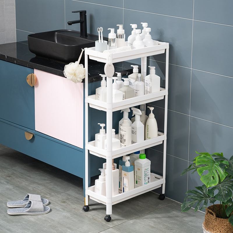 Kệ Nhựa Gia Dụng 4 Tầng Hẹp Có Bánh Xe Tiện Lợi Nhập Khẩu Kệ Nhựa Gia Dụng 4 Tầng Hẹp Có Bánh Xe Tiện Lợi Nhập Khẩu - hình 1