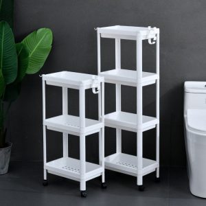 Kệ Nhựa Gia Dụng 4 Tầng Hẹp Có Bánh Xe Tiện Lợi Nhập Khẩu Kệ Nhựa Gia Dụng 4 Tầng Hẹp Có Bánh Xe Tiện Lợi Nhập Khẩu - hình 4