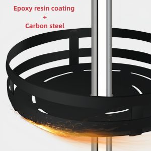 Khay Xoay Đựng Gia Vị 3 Tầng Kim Loại Đen Thông Minh Khay Xoay Đựng Gia Vị 3 Tầng Kim Loại Đen Thông Minh - hình 3