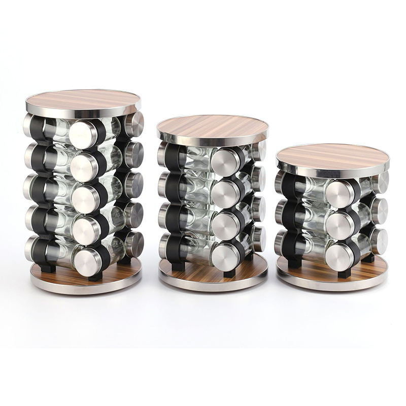Khay Xoay Thông Minh 12 Lọ Gia Vị Thép Kính Gỗ Nhập Khẩu Khay Xoay Thông Minh 12 Lọ Gia Vị Thép Kính Gỗ Nhập Khẩu - hình 5
