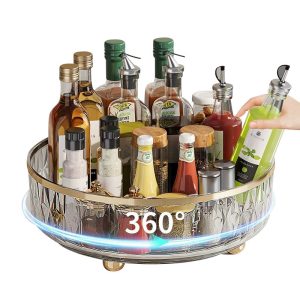 Khay Xoay Thông Minh 360 Độ Acrylic Trong Suốt Đựng Gia Vị Nhập Khẩu Khay Xoay Thông Minh 360 Độ Acrylic Trong Suốt Đựng Gia Vị Nhập Khẩu - hình 1