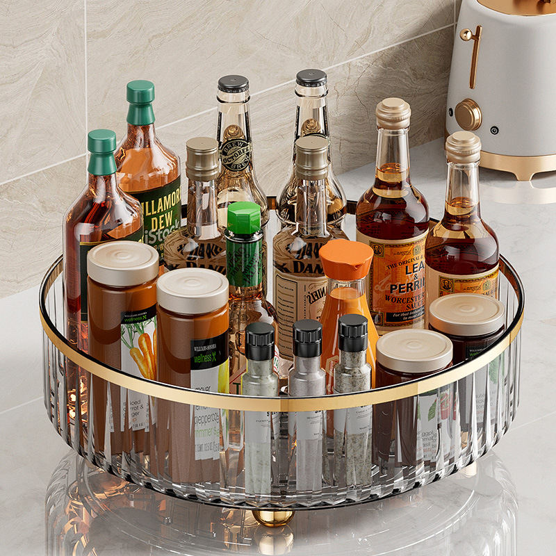 Khay Xoay Thông Minh 360 Độ Acrylic Trong Suốt Đựng Gia Vị Nhập Khẩu Khay Xoay Thông Minh 360 Độ Acrylic Trong Suốt Đựng Gia Vị Nhập Khẩu - hình 3