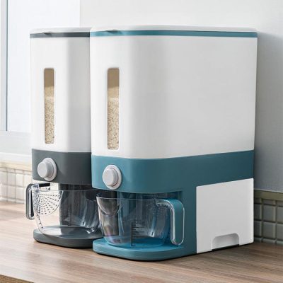 Hộp đựng gạo cao cấp màu xám xanh
