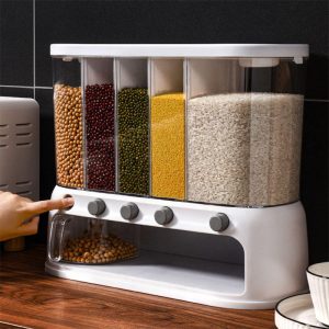 Thùng Gạo Thông Minh 5 Ngăn Định Lượng Tự Động Nhập Khẩu Thùng Gạo Thông Minh 5 Ngăn Định Lượng Tự Động Nhập Khẩu - hình 4