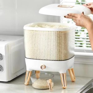 Thùng Gạo Thông Minh Dung Tích Lớn 10Kg Nắp Kín Định Lượng Nhập Khẩu Thùng Gạo Thông Minh Dung Tích Lớn 10Kg Nắp Kín Định Lượng Nhập Khẩu - hình 3