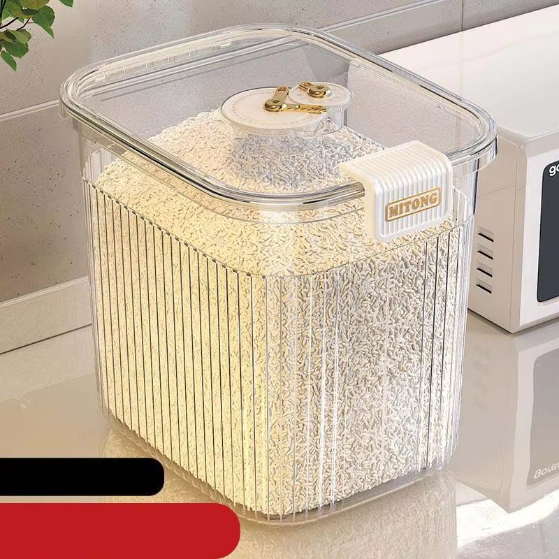 Thùng Gạo Thông Minh Dung Tích Lớn 10kg Nhựa Trong Suốt Thùng Gạo Thông Minh Dung Tích Lớn 10kg Nhựa Trong Suốt - hình 1