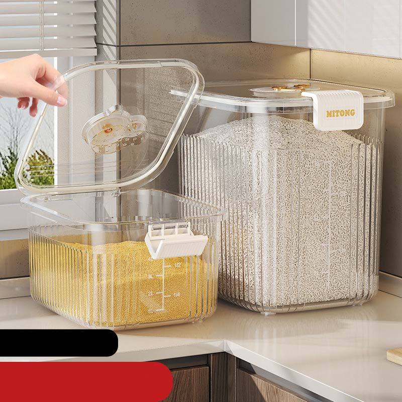 Thùng Gạo Thông Minh Dung Tích Lớn 10kg Nhựa Trong Suốt Thùng Gạo Thông Minh Dung Tích Lớn 10kg Nhựa Trong Suốt - hình 5