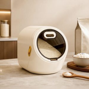Thùng Gạo Thông Minh Dung Tích Lớn Chất Liệu PP Nắp Kín Nhập Khẩu - hình 3
