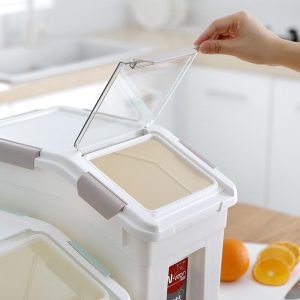 Thùng Gạo Thông Minh Nhựa Không BPA Nắp Kín Chống Ẩm Nhập Khẩu - hình 2