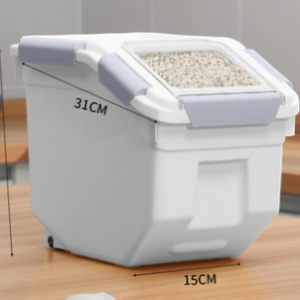 Thùng Gạo Thông Minh Nhựa Không BPA Nắp Kín Chống Ẩm Nhập Khẩu - hình 5