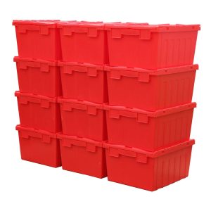 Thùng Nhựa Đa Năng Gấp Gọn Chịu Lực Màu Đỏ Tiết Kiệm Chỗ Nhập Khẩu