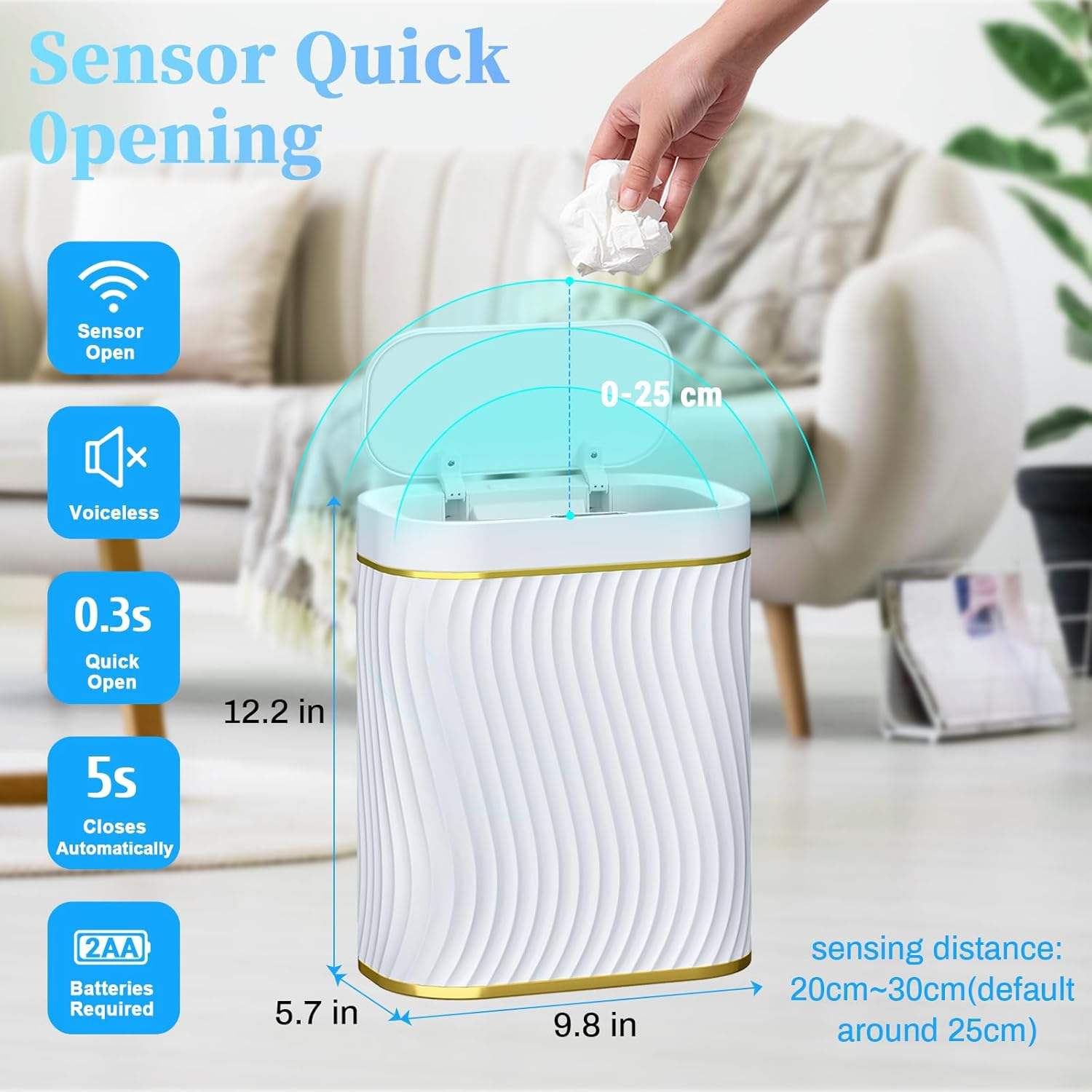 Thùng Rác Thông Minh Giá Rẻ 10L Màu Đen Cảm Biến Tự Động Nhập Khẩu Thùng Rác Thông Minh Giá Rẻ 10L Màu Đen Cảm Biến Tự Động Nhập Khẩu - hình 2