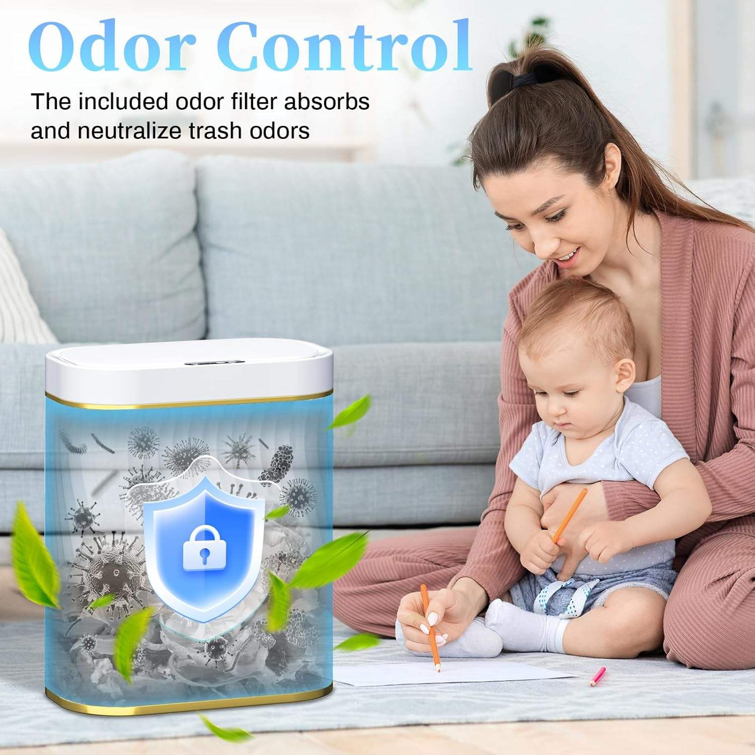 Thùng Rác Thông Minh Giá Rẻ 10L Màu Đen Cảm Biến Tự Động Nhập Khẩu Thùng Rác Thông Minh Giá Rẻ 10L Màu Đen Cảm Biến Tự Động Nhập Khẩu - hình 3