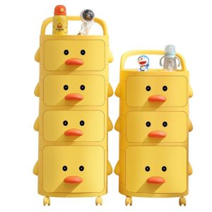 Tủ Bỉm Sữa 4 Tầng Họa Tiết Vịt Vàng Có Bánh Xe Nhập Khẩu Tủ Bỉm Sữa 4 Tầng Họa Tiết Vịt Vàng Có Bánh Xe Nhập Khẩu - hình 1